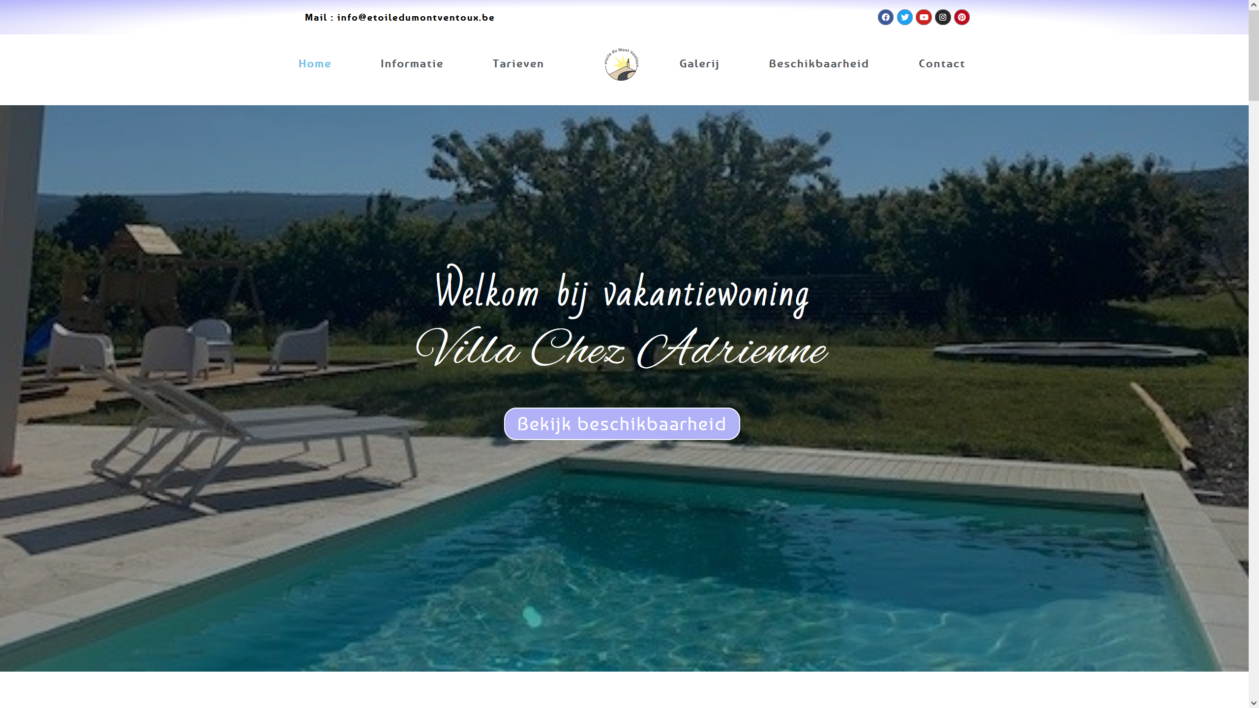 villa website screenshot